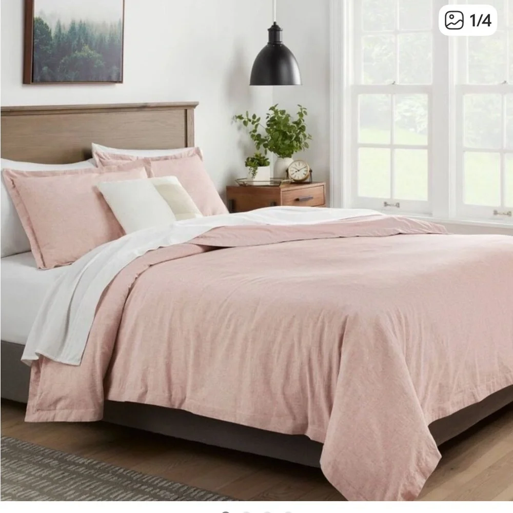 Threshold - king Cotton Linen Chambray Duvet Terracotta NWT